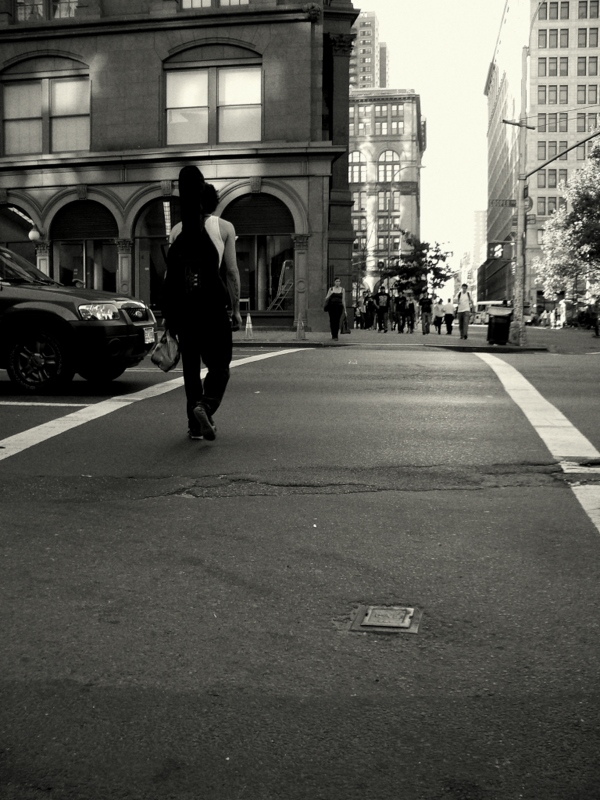 Guitar crossing the street