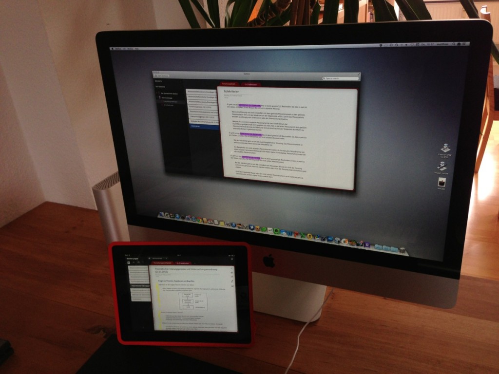 Outline Dokumente auf dem iPad und auf dem Mac